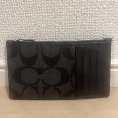 Coach ブラック レザー カードケース