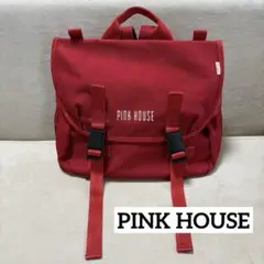 PINK HOUSE‪ ピンクハウス　キャンバス　リュック　赤
