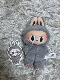 正規品 LABUBU ラブブ グレー