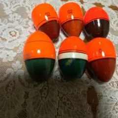 釣り用オレンジブラウンウキ G2/0