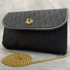 美品✨クリスチャンディオール トロッター チェーン ショルダーバッグ キャンバス