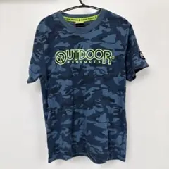 OUTDOOR 迷彩柄 Tシャツ 150 ブルーグリーン