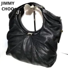 美品 JIMMY CHOO ジミーチュウ ハンドバッグ ブラック レザー