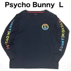サイコバニー　L　ロングTシャツ　ブラック　プリント　ゴルフウェア　ロンT
