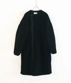 HYKE ボアコート ブラック