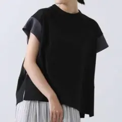 グレディブリリアン スムースバイカラーカットソー フレンチスリーブTシャツ