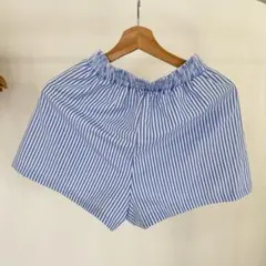 ブルーストライプ ショートパンツ Sサイズ 試着のみ