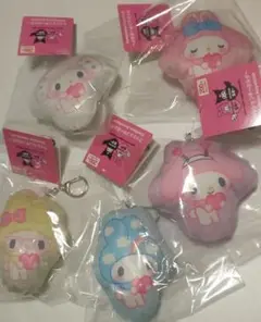 新品 マイメロディ 50th クッションキーホルダー 全5種 コンプリート
