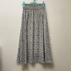 LOWRYS FARMレオパード柄 ロングフレアスカート