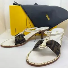 【#37 1/2 23.5㎝】フェンディ FENDI ミュール・サンダル 美品