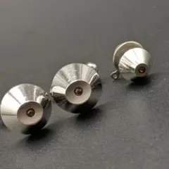 シルバー 円錐形 カフスボタン ネクタイピン 3点 セット