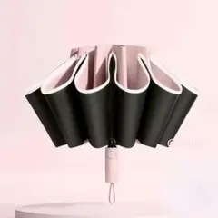 折り畳み傘 日傘 ピンク 晴雨兼用 逆さ傘 ワンタッチ UV 遮光 大きめサイズ