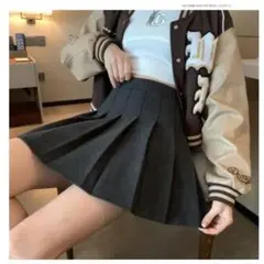 ●大人気 プリーツスカート インナーパンツ付き 黒プリーツ 制服スカート2508