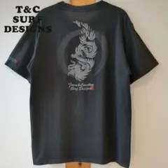 T&C Surf Designs 龍プリントTシャツ L ブラック