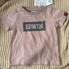 新品EDWIN ロゴプリント Tシャツ 90サイズ ピンク