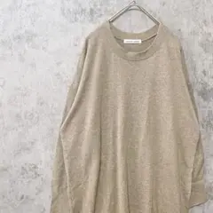 アルファベッツアルファベット　ニットワンピース　チュニック　スリット　ボタン　L