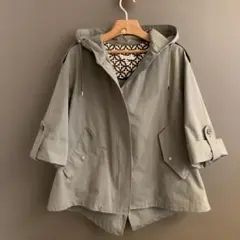 美品 DRESSTIERIOR ドレステリア フード付き 36 オリーブグリーン