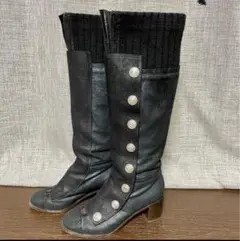 CHANEL ロング ブーツ 37.5 シャネル