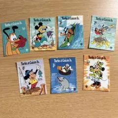 ディズニー　切手風シート　アンティーク