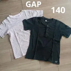 gap kids　半袖　Tシャツ　ピンク　ブラック　ボーダー　キッズ