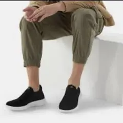 VIVAIA ウォータープルーフ　スリッポンスニーカー　黒27cm