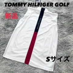 新品　トミーヒルフィガーゴルフ　ノースリーブ　モックネック　ホワイト　Sサイズ