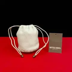 極 美品 ボッテガヴェネタ イントレチャート 巾着 ミニ アクセサリーポーチ