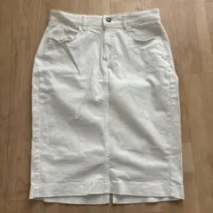 UNIQLO★ホワイトデニムタイトスカート61cm★ユニクロ