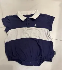 POLO Baby ネイビー ホワイトロンパース 80