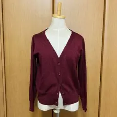 468.Swingle　カーディガン　ラメ　ボルドー