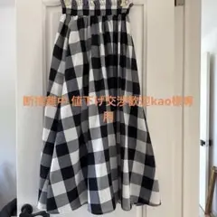 【即日発送】coca チェックスカート ロング フリーサイズ ウエストゴム