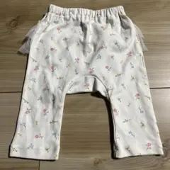 【新品】花柄フリル付きパンツ 60-70cm