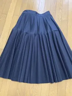45R プリーツスカート　ブラック　コットン
