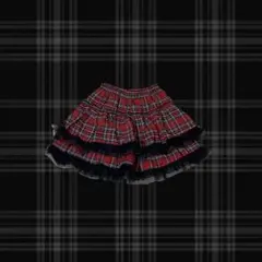 パンク Y2K ミニスカート フリル 赤チェック