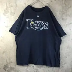 az514古着　Tシャツ　バックプリント　紺　90s Y2K