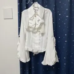 marble 姫袖ブラウス　白　新品　リボンタイつき
