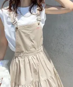 Javaコラボ　2Way　サロペット　ワンピース　L