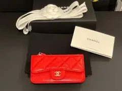 CHANEL シャネル マトラッセ ミニ財布 レッド ココマーク 新品 未使用