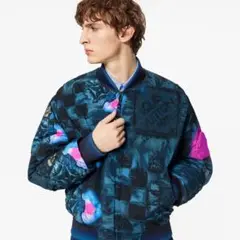 希少 ルイヴィトン（50）ボンバージャケット フライトジャケット メンズMA-1 LOUIS VUITTON MEN JACKET SIZE 50/M REVERSIBLE MA-1 Bomber