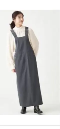 イエナ　ピンストライプ　サロペットスカート