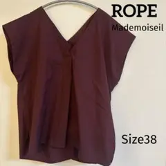 ROPE マドモアゼルロペ　新品タグ付き　ボルドーカットソー　サイズ38