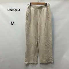 ユニクロ　オフホワイト ストレッチパンツ M ホワイト　古着　レディース