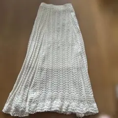 FURFUR レース編み ホワイトロングスカート