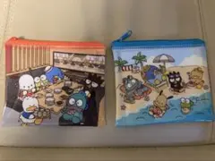 スシロー はぴだんぶい サンリオ ポーチ 2種 全員集合