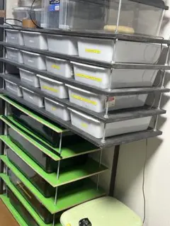 爬虫類飼育棚　6段　ダイソーシューズケース仕様　スネークラック中古 爬虫類飼育棚 6段 ダイソーシューズケース仕様 スネークラック中古