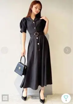 ✨美品✨ リゼクシー 24SS ワンピース テーラード Aライン ブラック