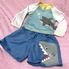 西松屋　サメデザイン ラッシュガード・ 水着セット 95cm