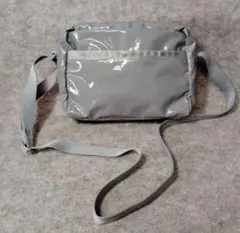 【3438】レスポートサック グリッター ショルダーバッグ グレー ラメ