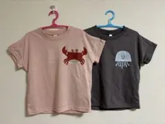 Tシャツ　95 半袖　女の子　男の子　カニ　くらげ
