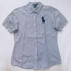 美品✨ラルフローレン ビックポニー ストライプシャツ ポロシャツ POLO
